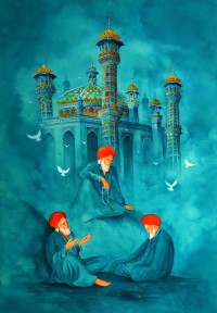 S. A. Noory, Tomb of Sachal Sarmast, 15 x 22 Inch, Water color on Paper, Figurative Painting, AC-SAN-078